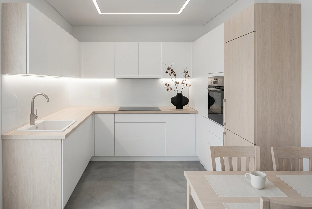 Minimalism Kitchen design — interior photo by GenRoom AI