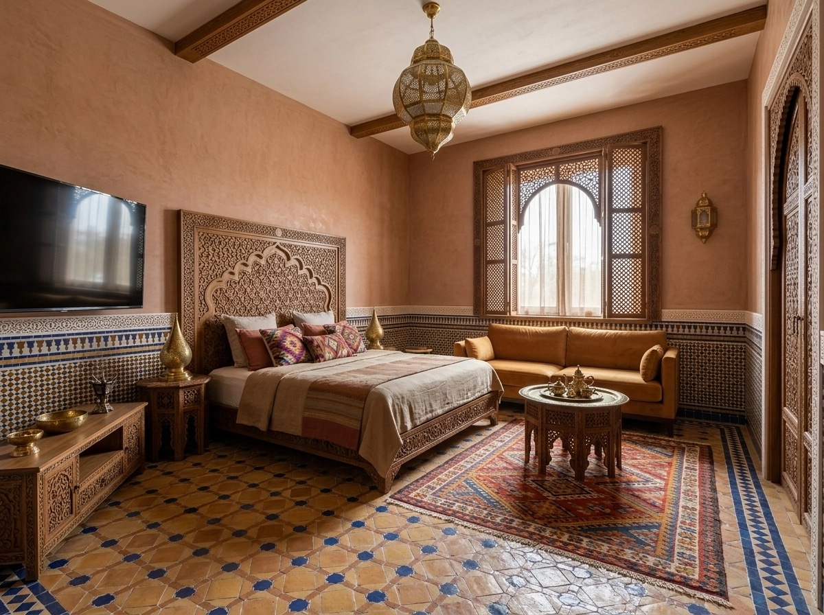 Interior design in Arabian / Moroccan style — Bedroom by GenRoom AI