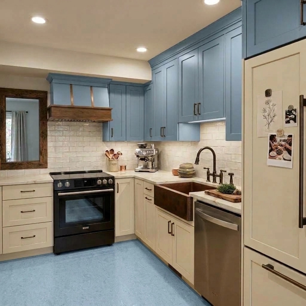 Interior design in Modern Farmhouse style — Kitchen by GenRoom AI