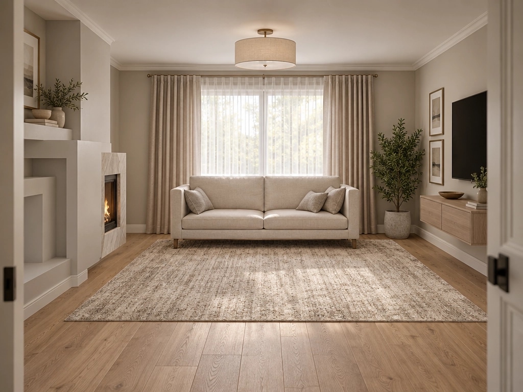 Transitional Living Room design — interior photo by GenRoom AI