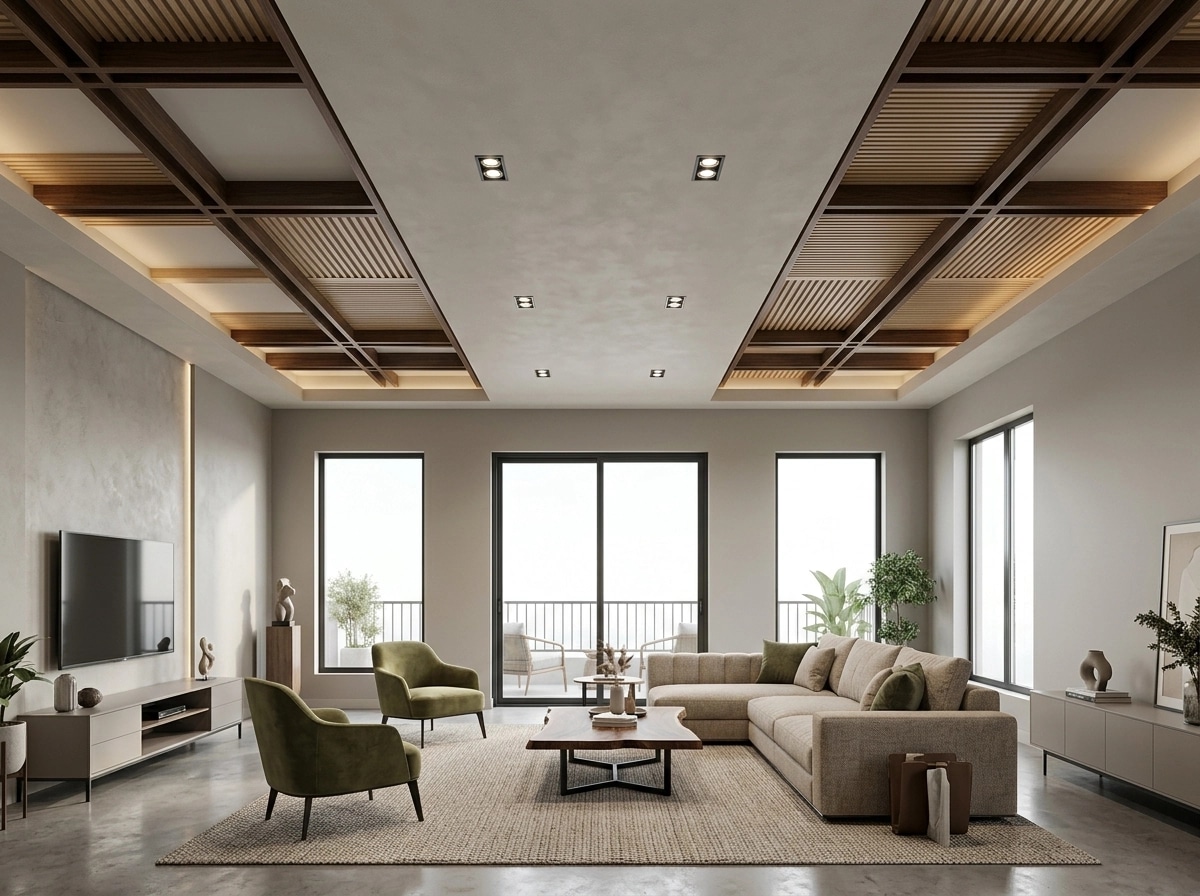 التصميم الداخلي بنمط Contemporary — غرفة المعيشة من GenRoom AI