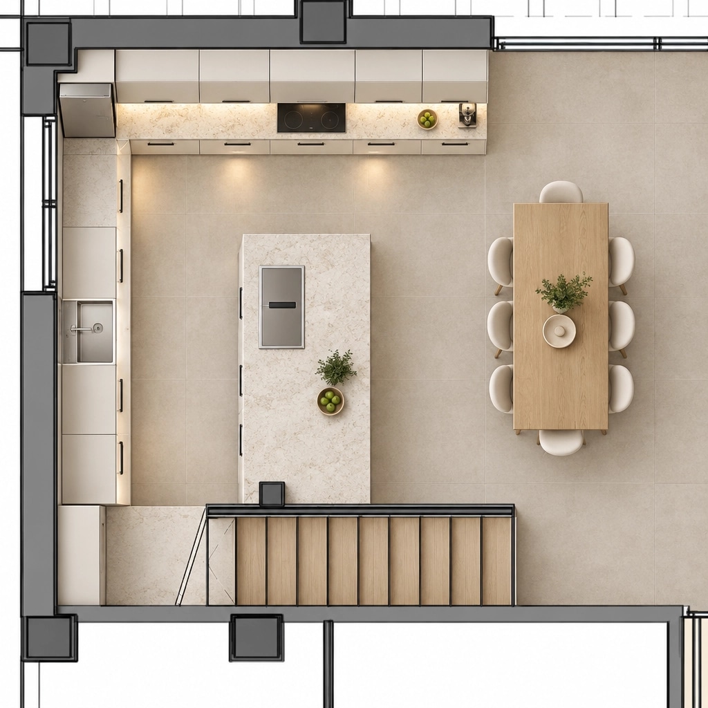 Interior design in Scandinavian style — Kitchen by GenRoom AI