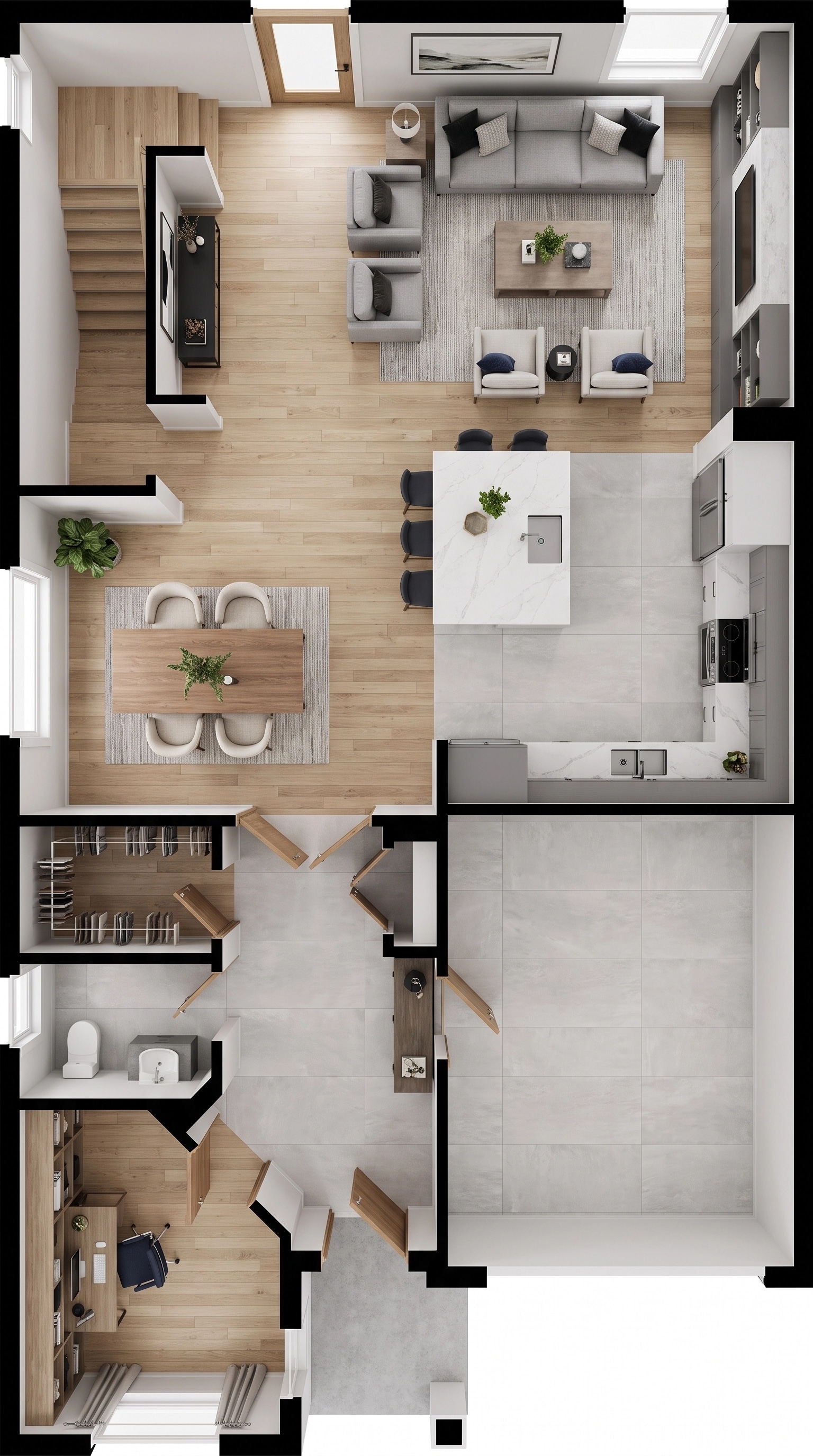 Interior design in Contemporary style — Living Room by GenRoom AI