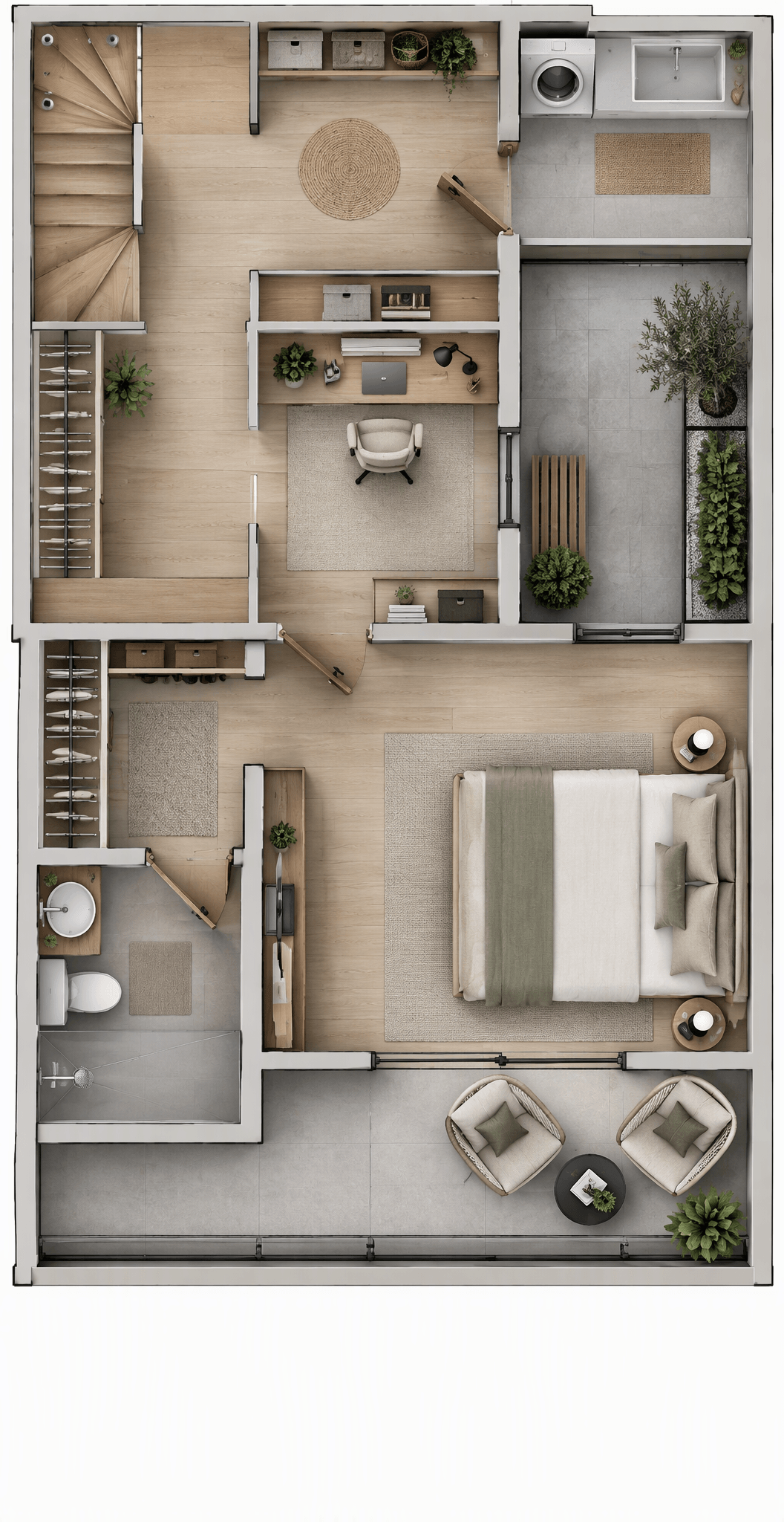Minimalism Living Room design — interior photo by GenRoom AI
