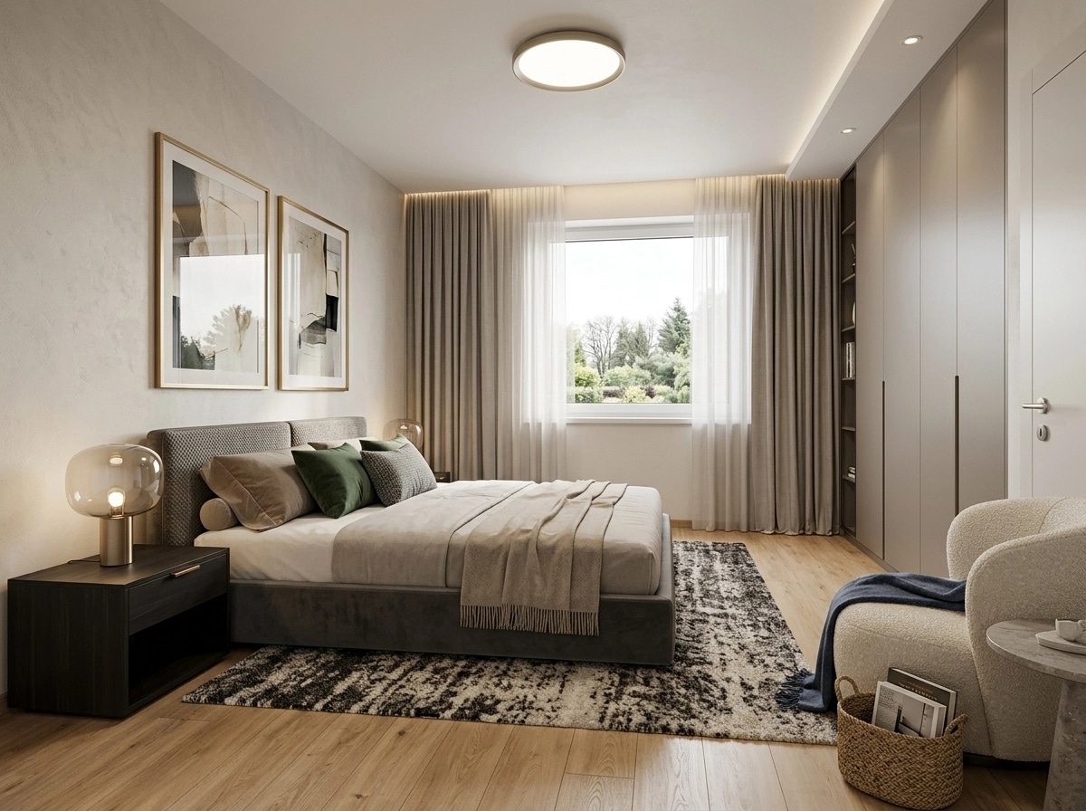 Contemporary Bedroom design — interior photo by GenRoom AI