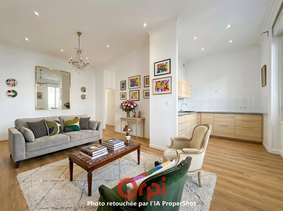 French Parisian Living Room design — interior photo by GenRoom AI