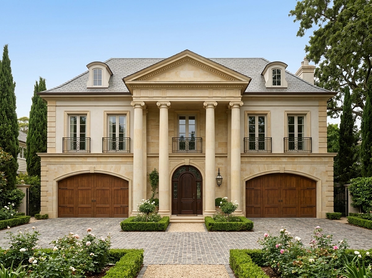 Neoclassic Facade Facade design — facade photo by GenRoom AI