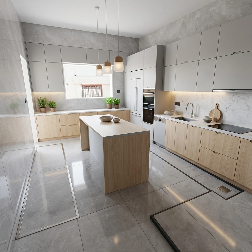 Kitchen interior in Scandinavian style — photo by GenRoom AI
