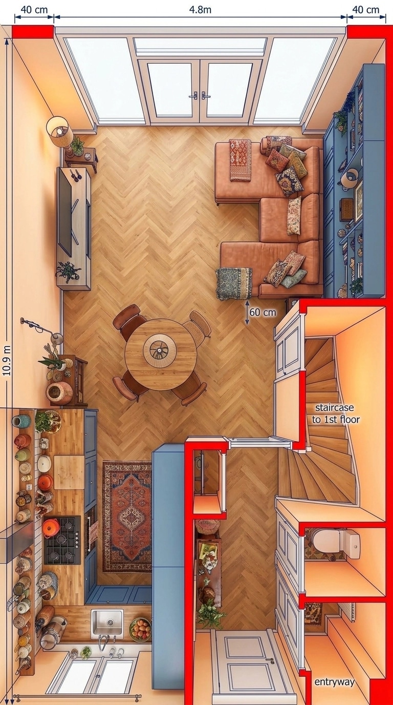 Maximalist Sala de Estar design — interior photo by GenRoom AI
