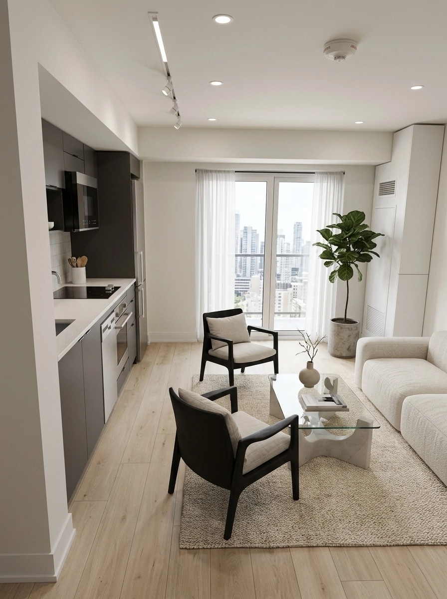 Minimalism Living Room design — interior photo by GenRoom AI