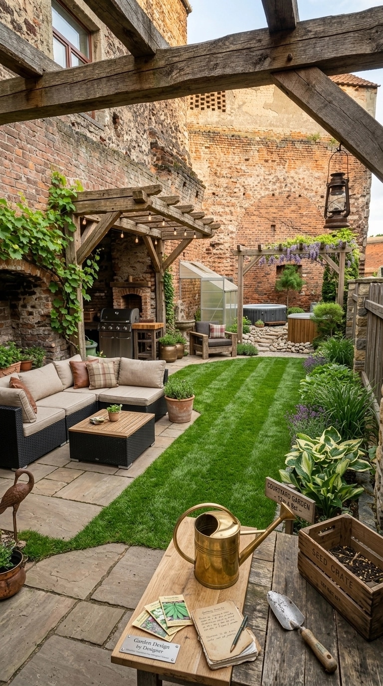 Country Rustic Garden Yard design — yard photo by GenRoom AI