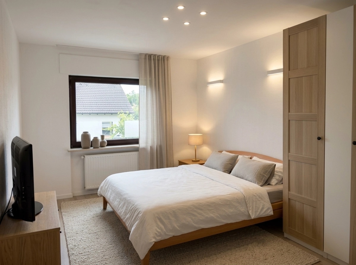 Minimalism Bedroom design — interior photo by GenRoom AI