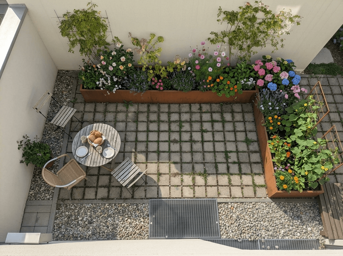 Yard design in Eco Natural Garden style — photo by GenRoom AI
