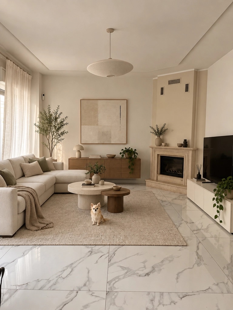 Interior design in Minimalism style — Living Room by GenRoom AI