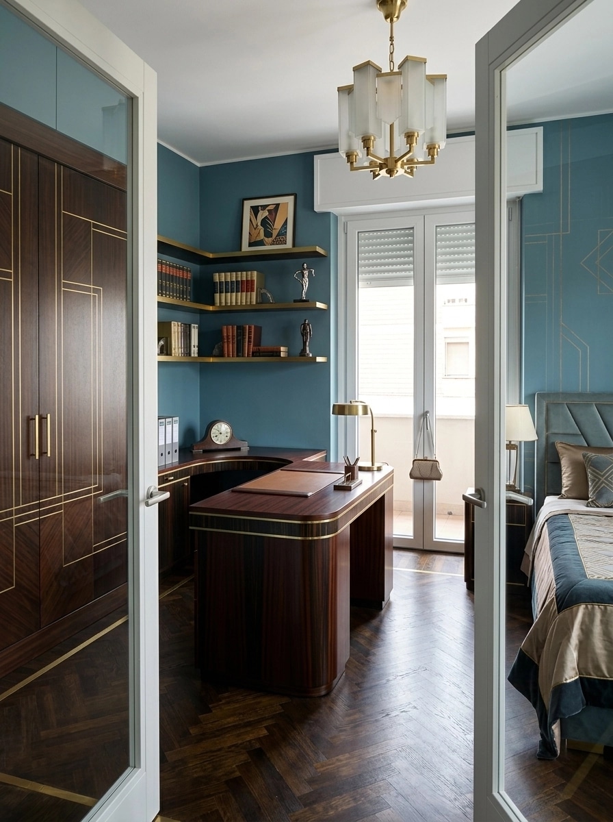 Art Deco Yatak Odası design — interior photo by GenRoom AI