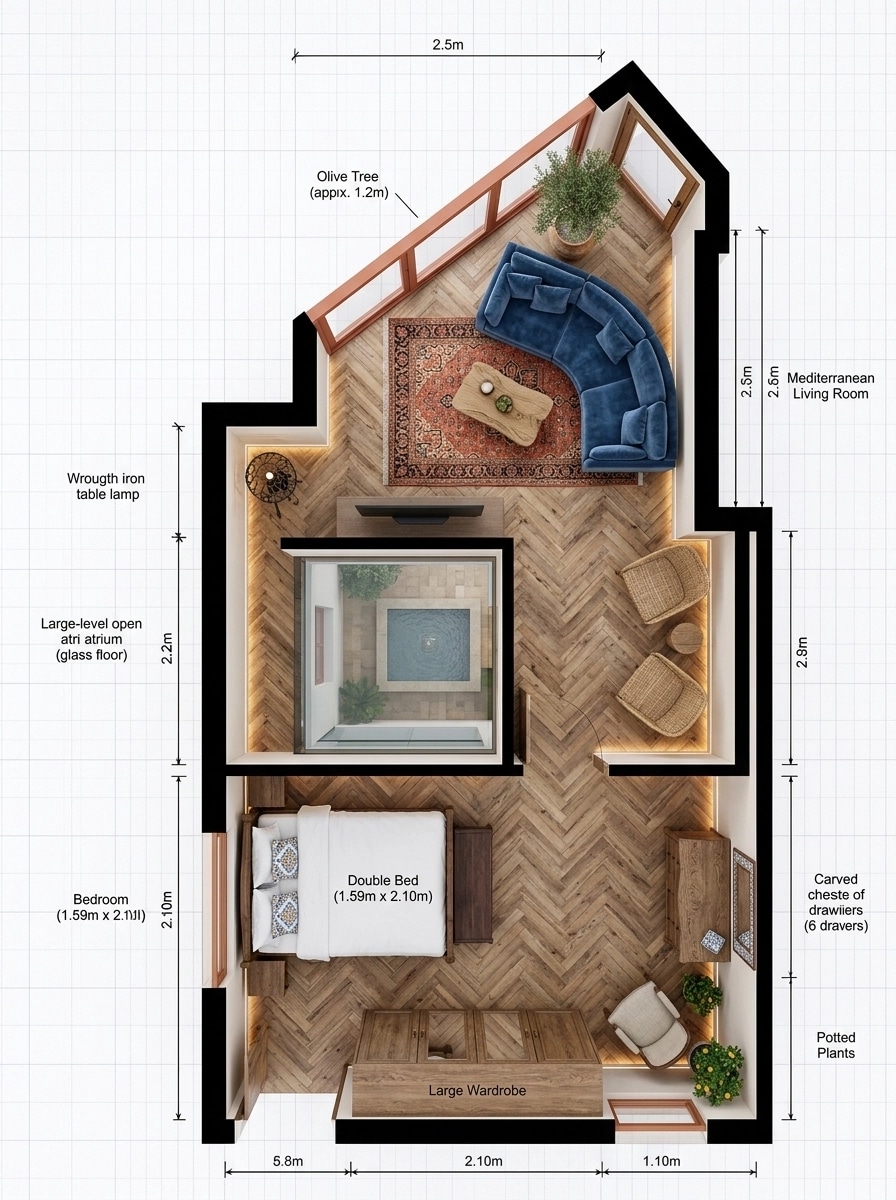 Interior design in Mediterranean style — Living Room by GenRoom AI