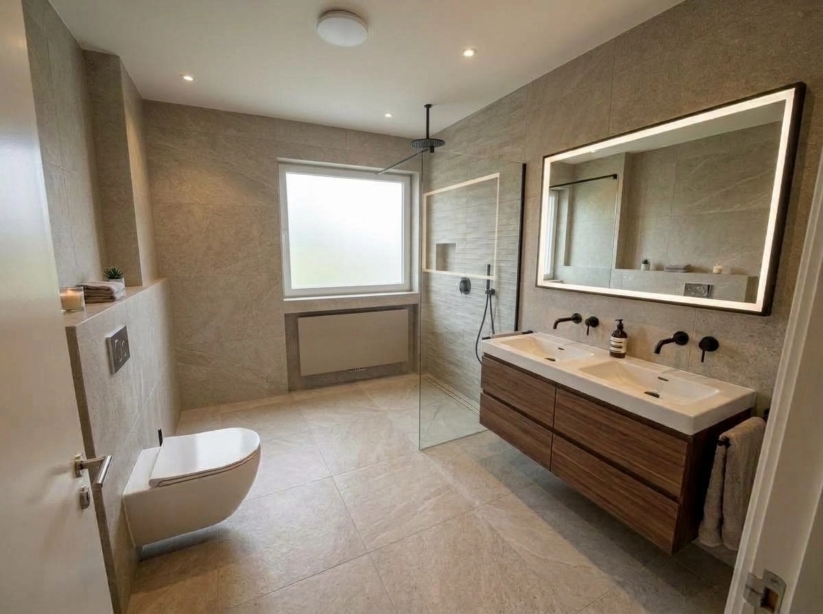 Bathroom interior in Contemporary style — photo by GenRoom AI