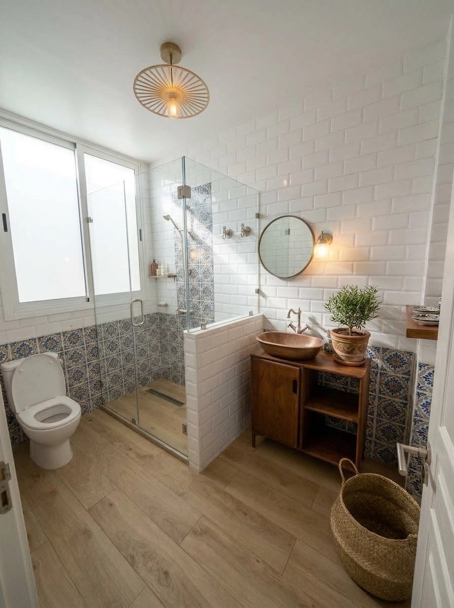Interior design in Mediterranean style — Bathroom by GenRoom AI