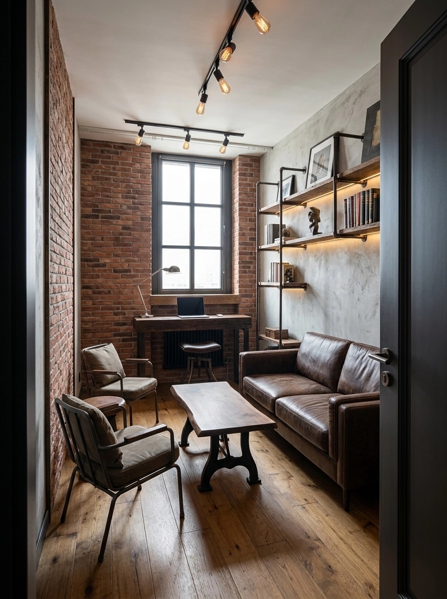 Interior design in Loft / Industrial style — Living Room by GenRoom AI