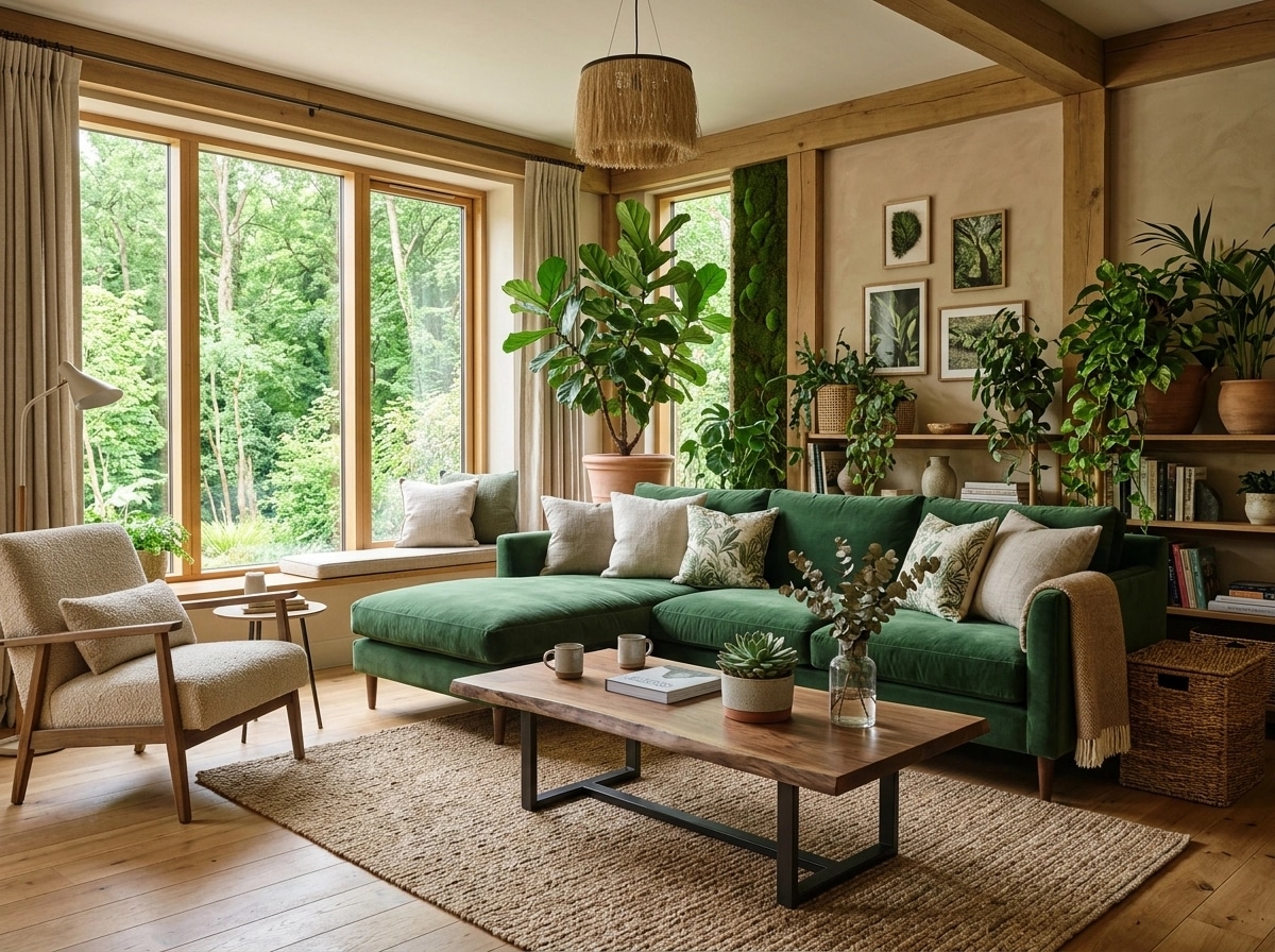 Interior design in Biophilic style — Living Room by GenRoom AI