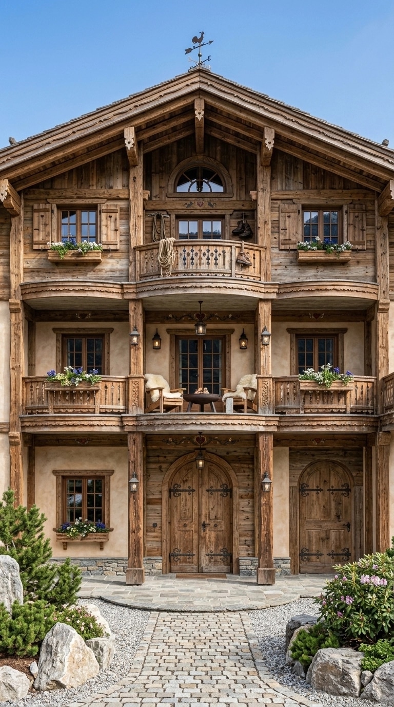 Facade design in Chalet Facade style — photo by GenRoom AI