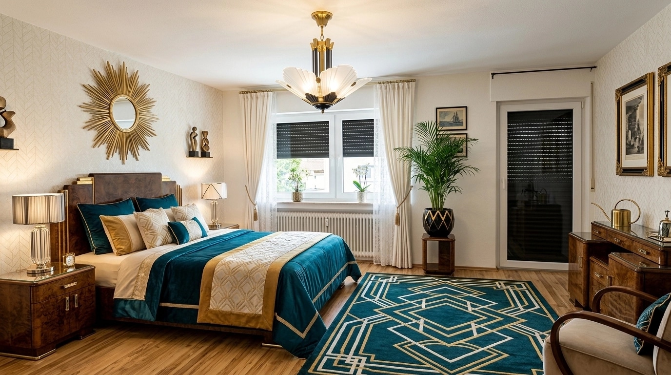 Art Deco Bedroom design — interior photo by GenRoom AI
