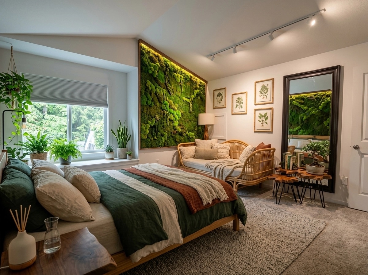 Biophilic غرفة النوم design — interior photo by GenRoom AI