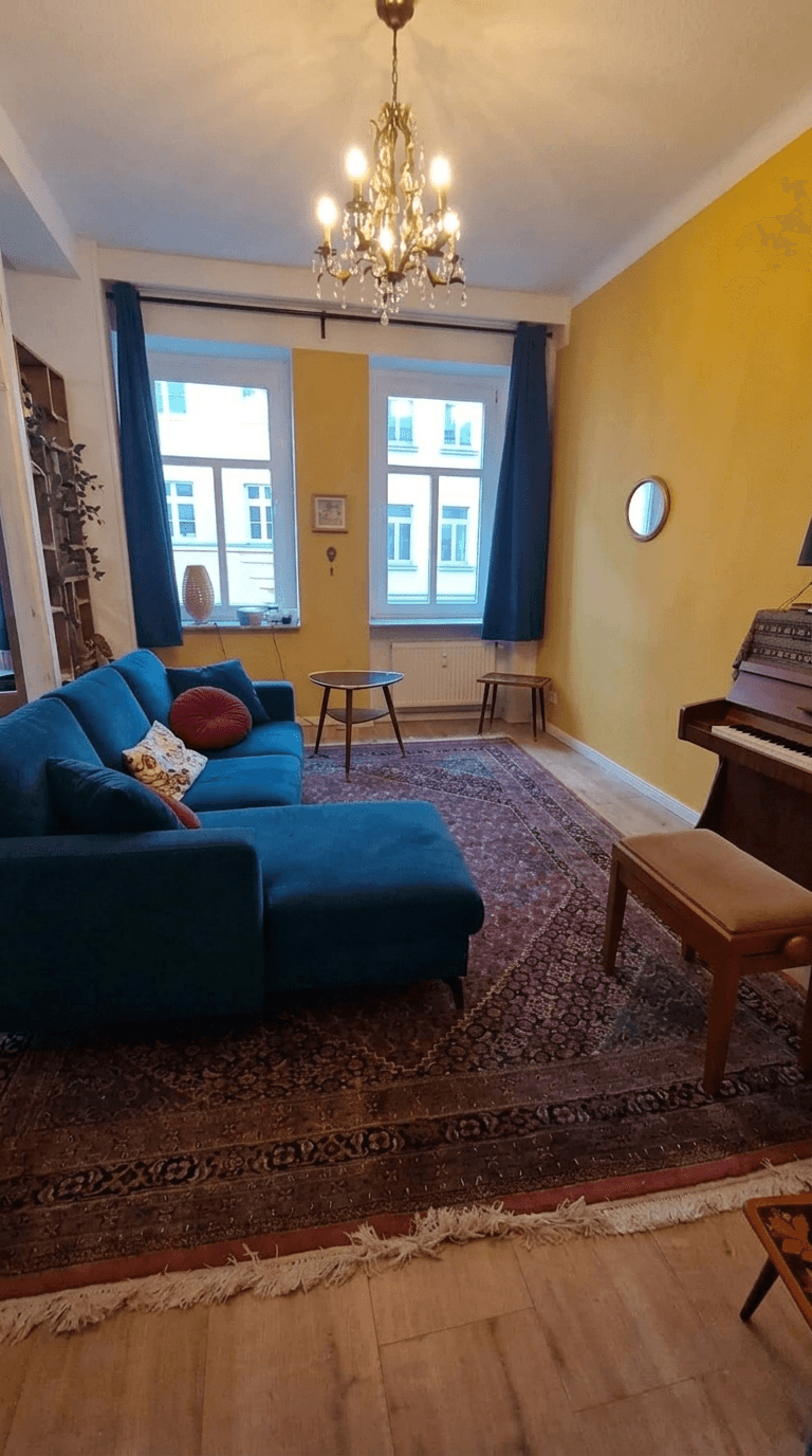 İç mekân tasarımı Eclectic stili — Oturma Odası GenRoom AI