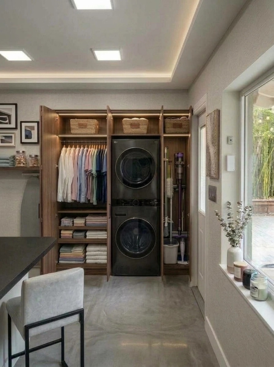 Interior design in Contemporary style — laundry by GenRoom AI