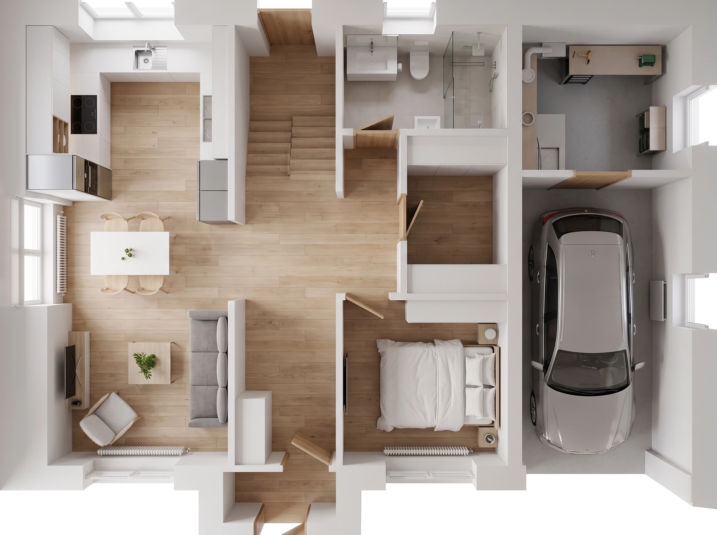 Interior design in Minimalism style — Living Room by GenRoom AI