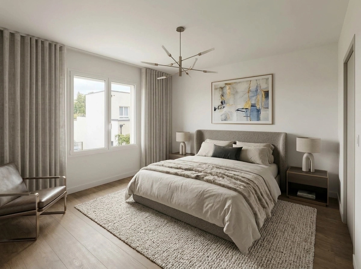 Contemporary Bedroom design — interior photo by GenRoom AI