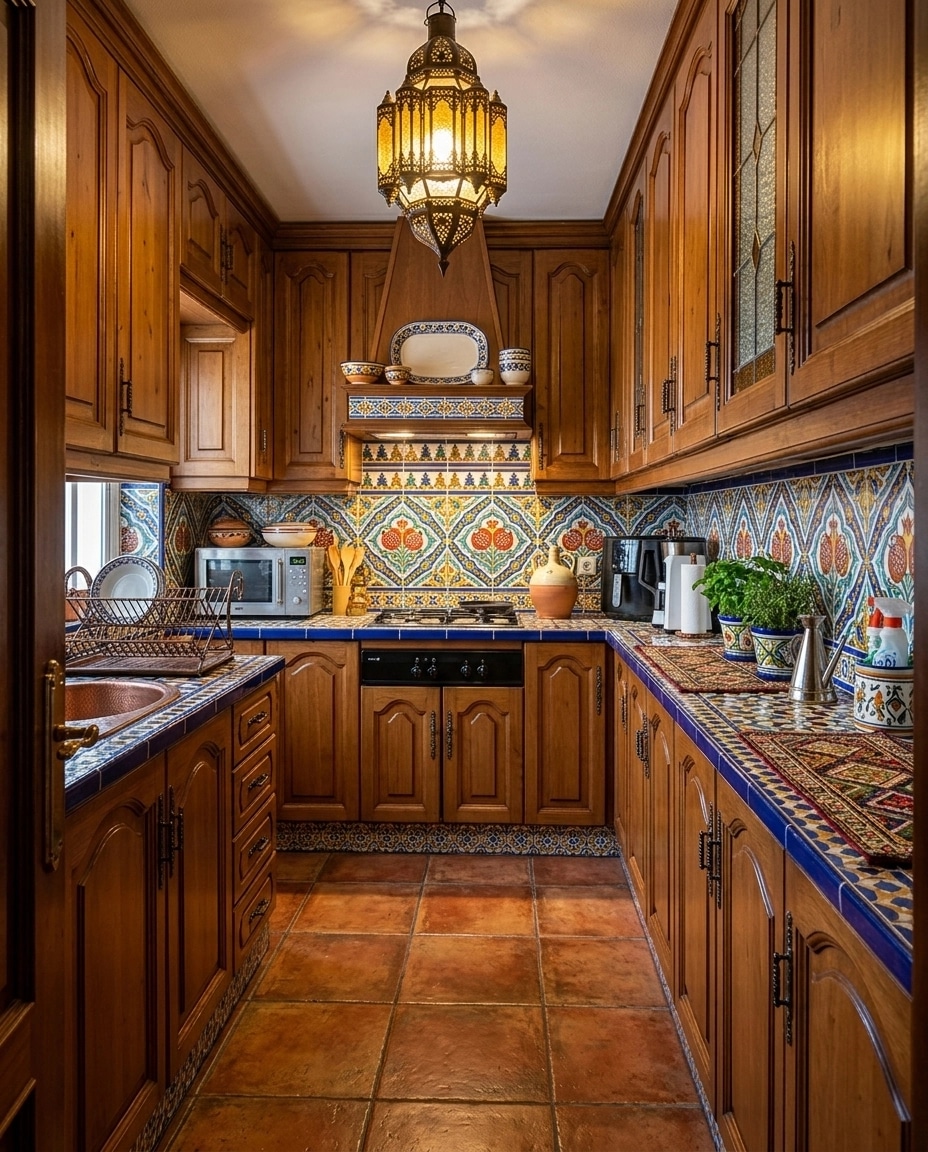 Kitchen interior in Andalusian style — photo by GenRoom AI
