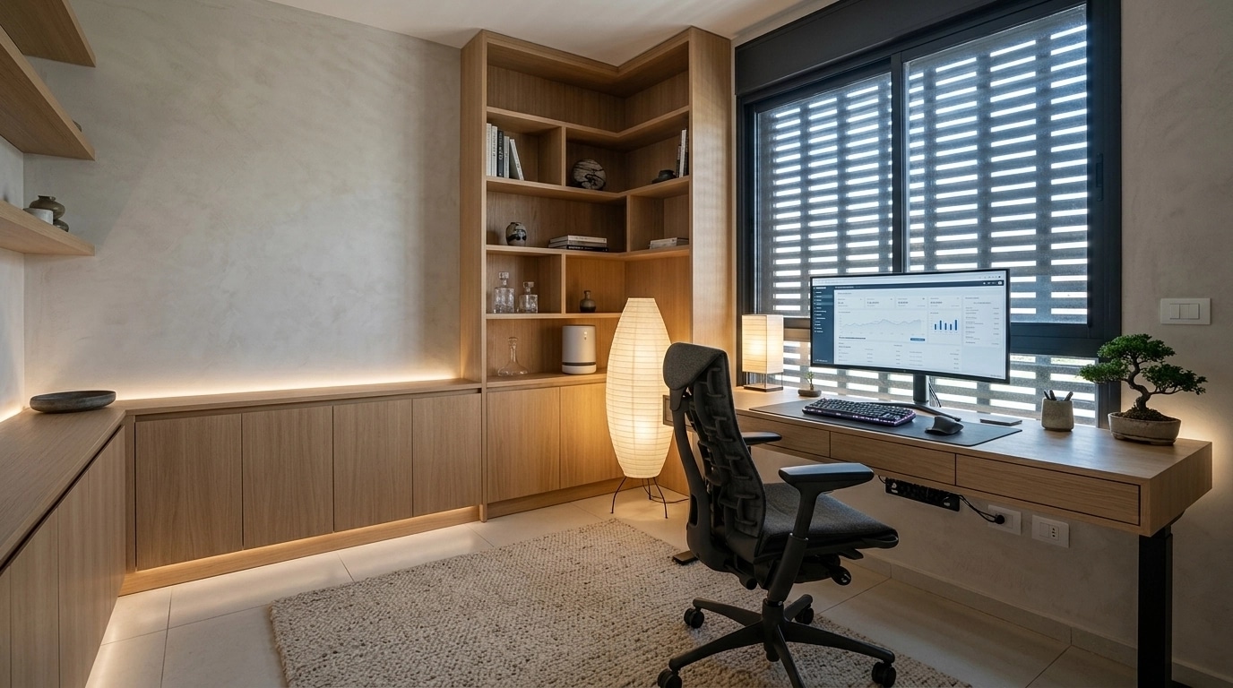 Interior design in Japandi style — Office by GenRoom AI