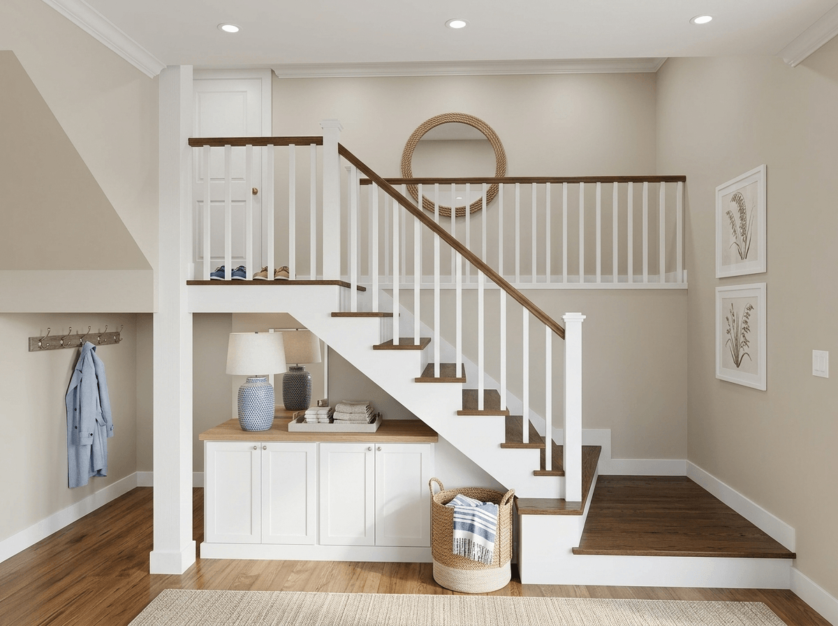 Interior design in Coastal / Hamptons style — Hallway by GenRoom AI