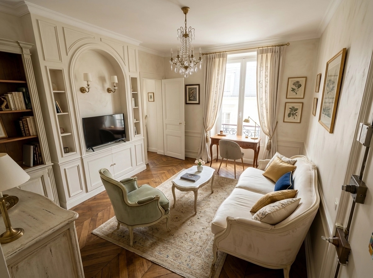 Interior design in French Parisian style — Living Room by GenRoom AI