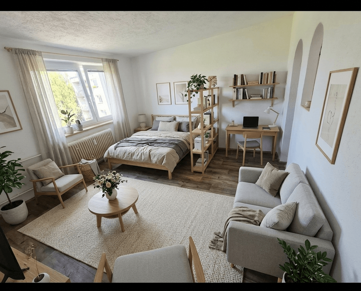 Scandinavian Living Room design — interior photo by GenRoom AI