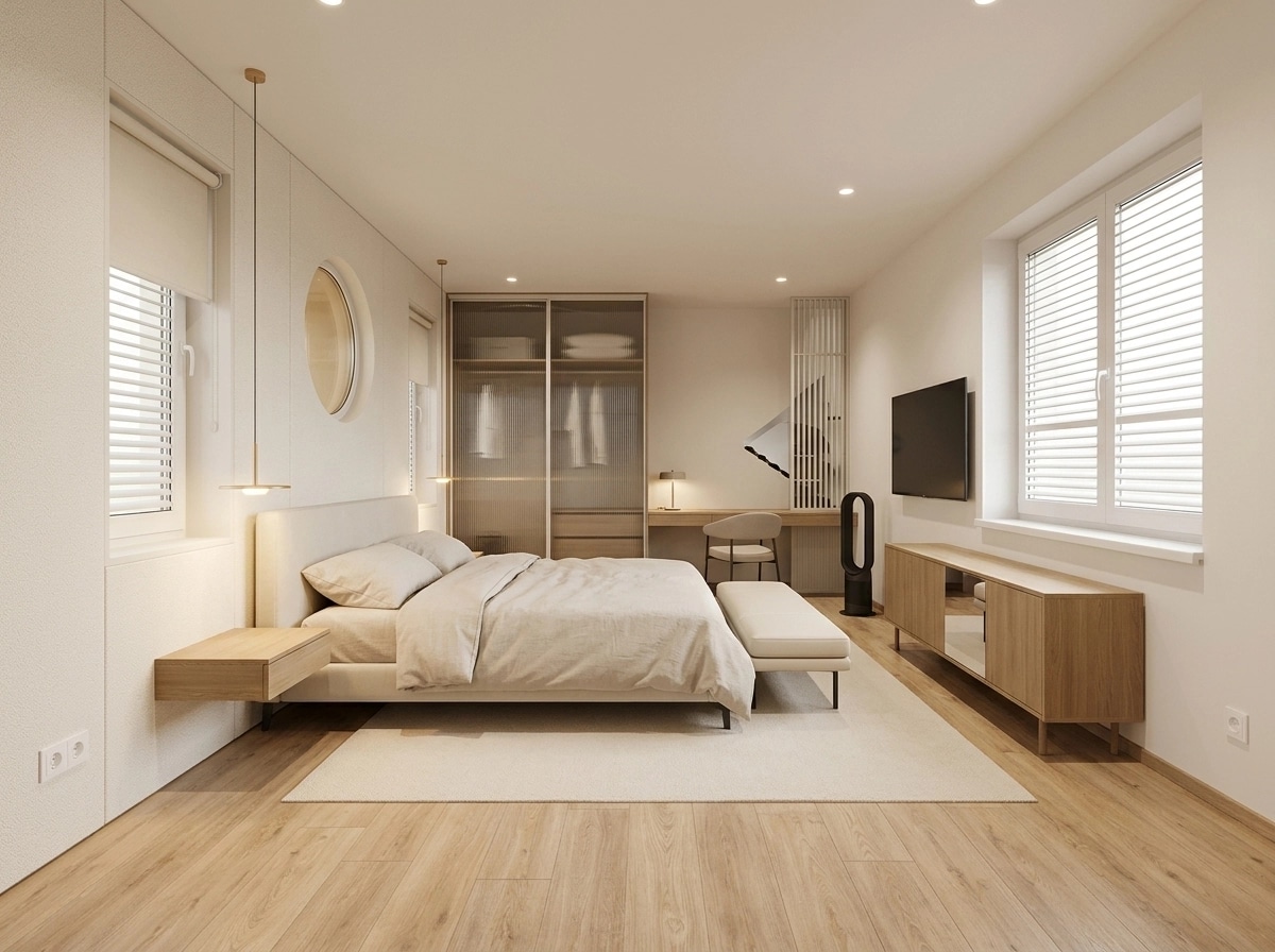 Minimalism Bedroom design — interior photo by GenRoom AI