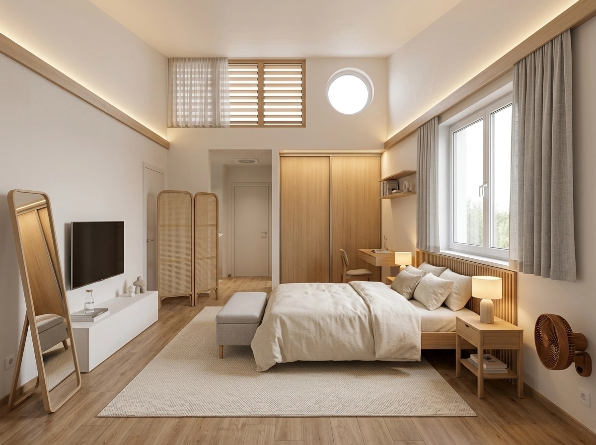 Interior design in Scandinavian style — Bedroom by GenRoom AI