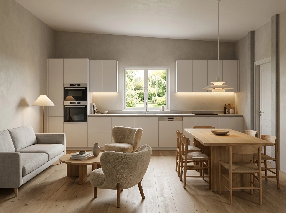 Interior design in Scandinavian style — Living Room by GenRoom AI