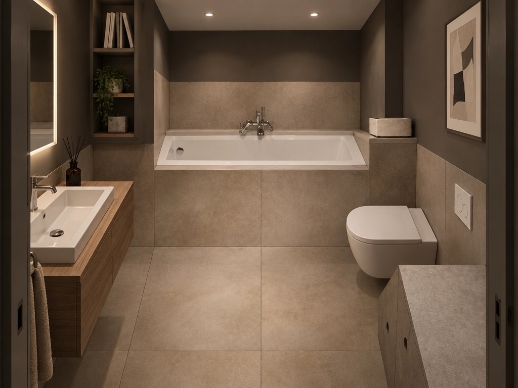 Interior design in Contemporary style — Bathroom by GenRoom AI