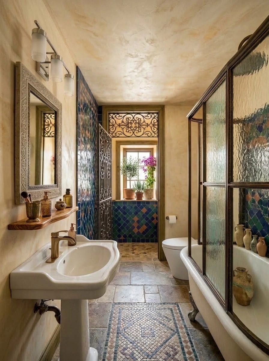 Mediterranean Bathroom design — interior photo by GenRoom AI