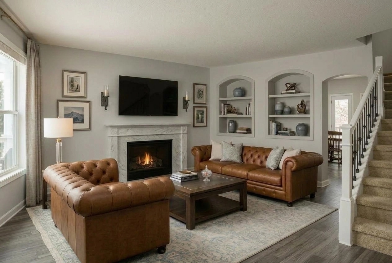 Interior design in Transitional style — Living Room by GenRoom AI