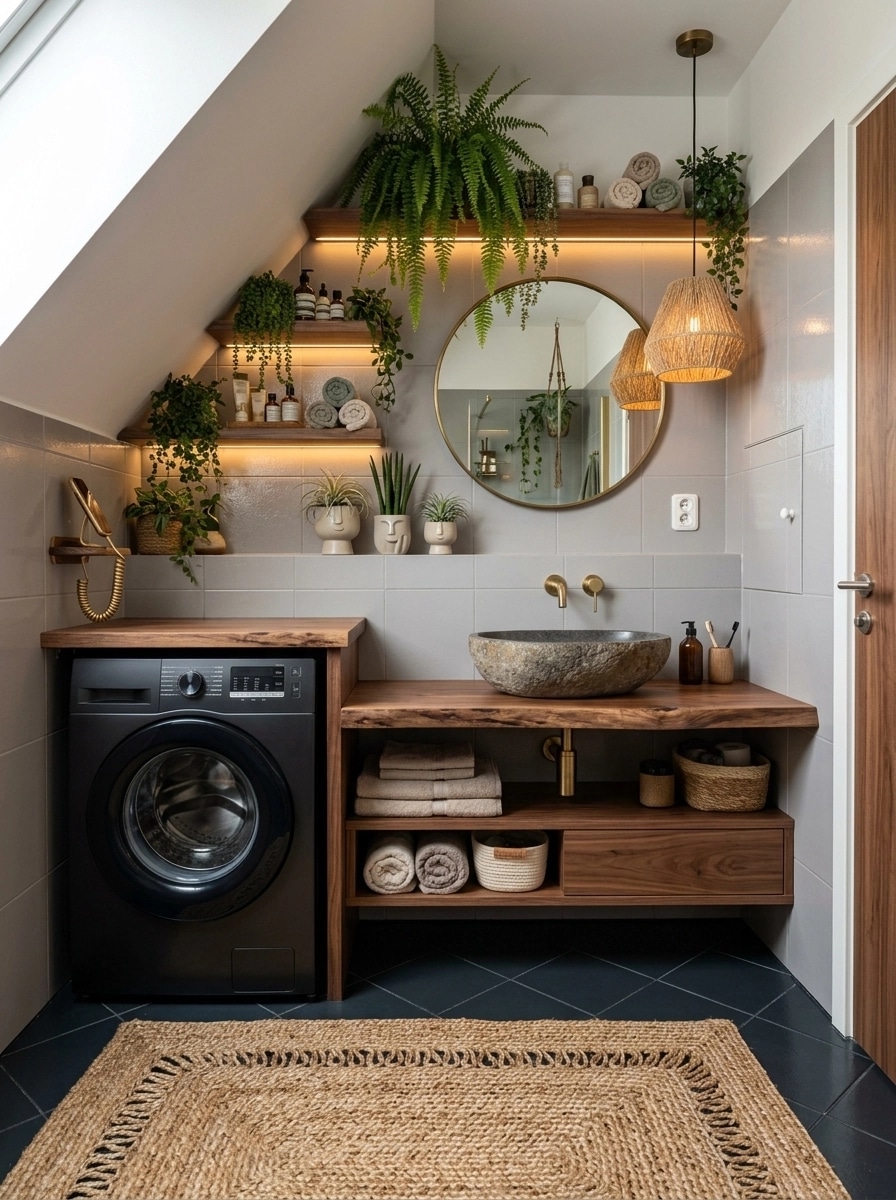Interior design in Biophilic style — Bathroom by GenRoom AI