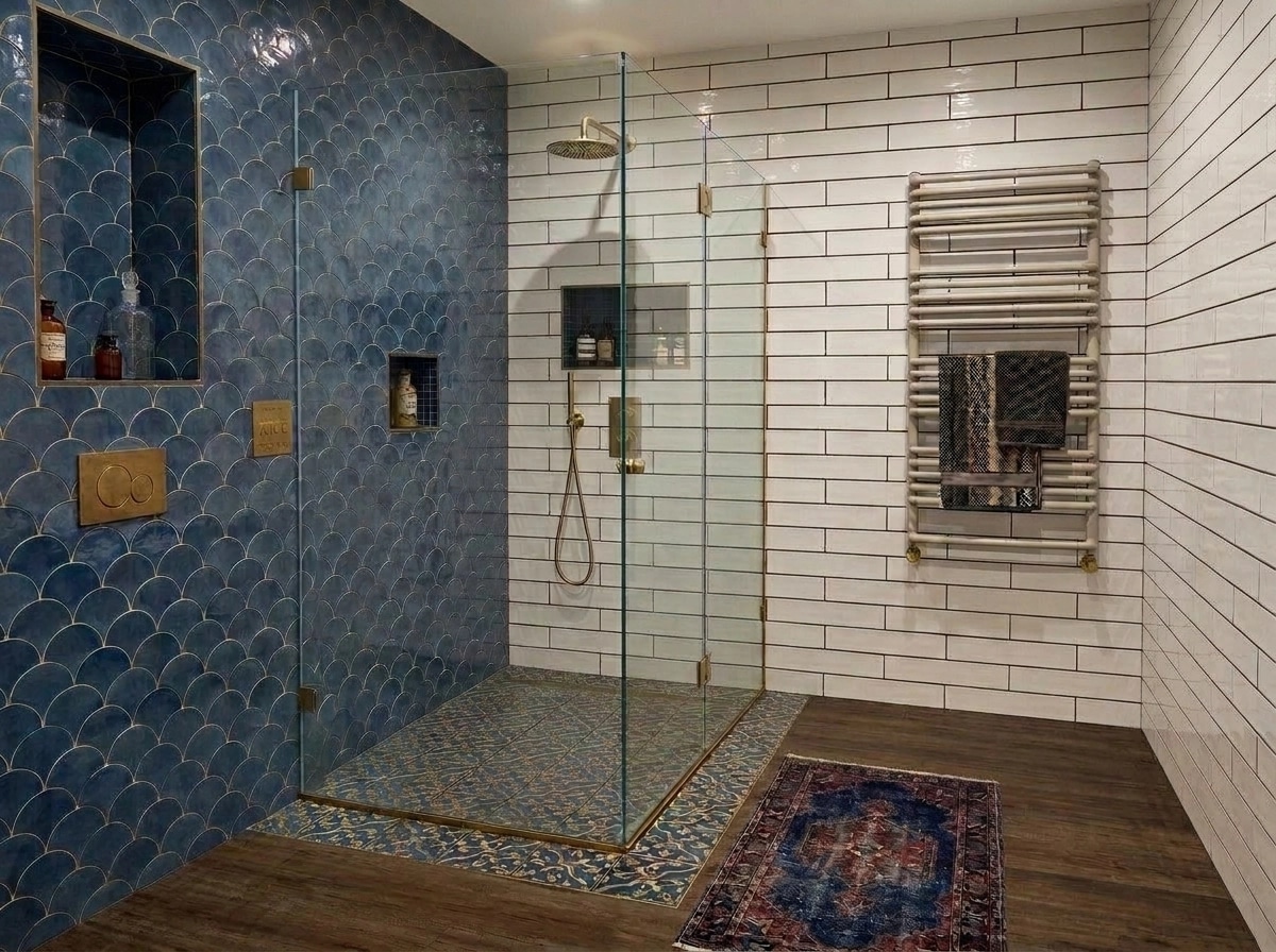 Design d'interni in stile Eclectic — Bagno di GenRoom AI