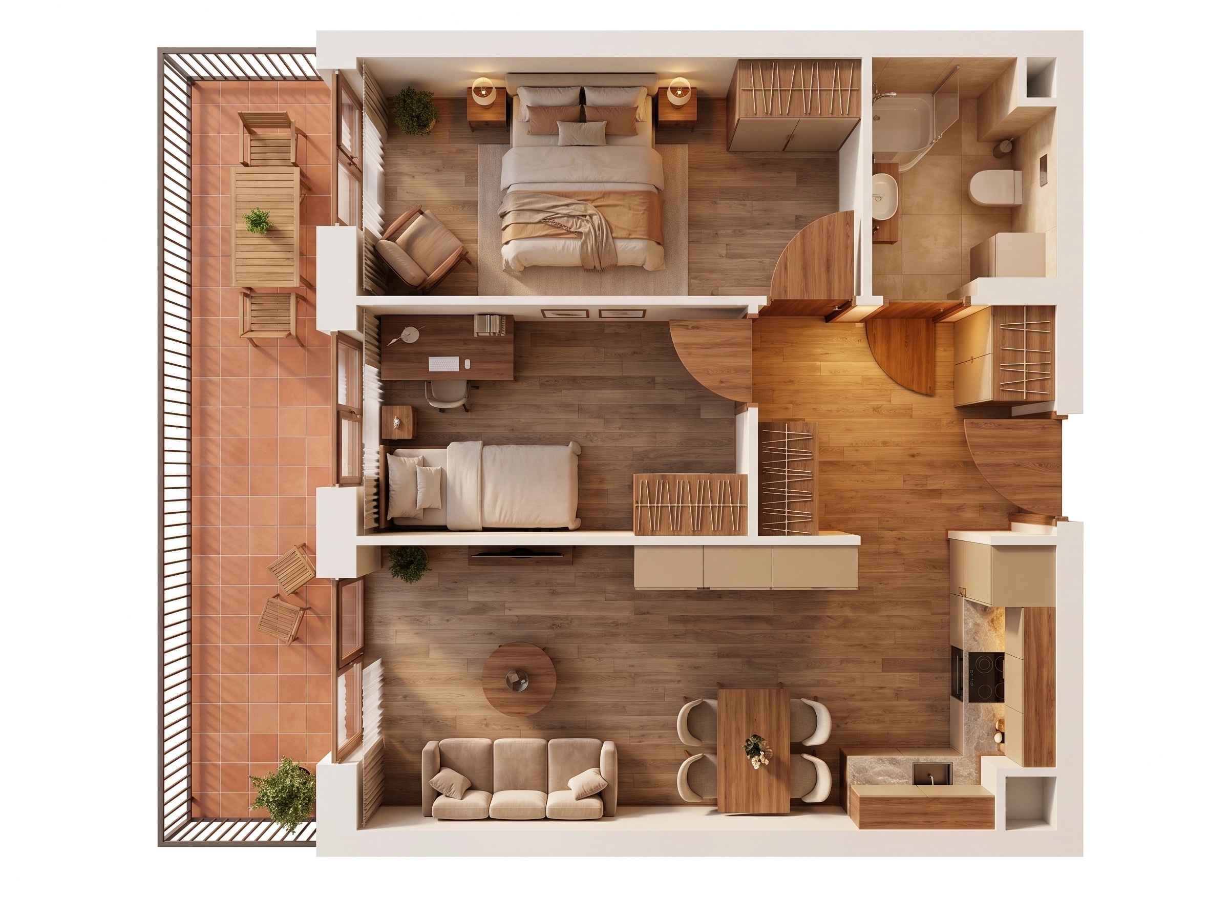 Interior design in Contemporary style — Living Room by GenRoom AI