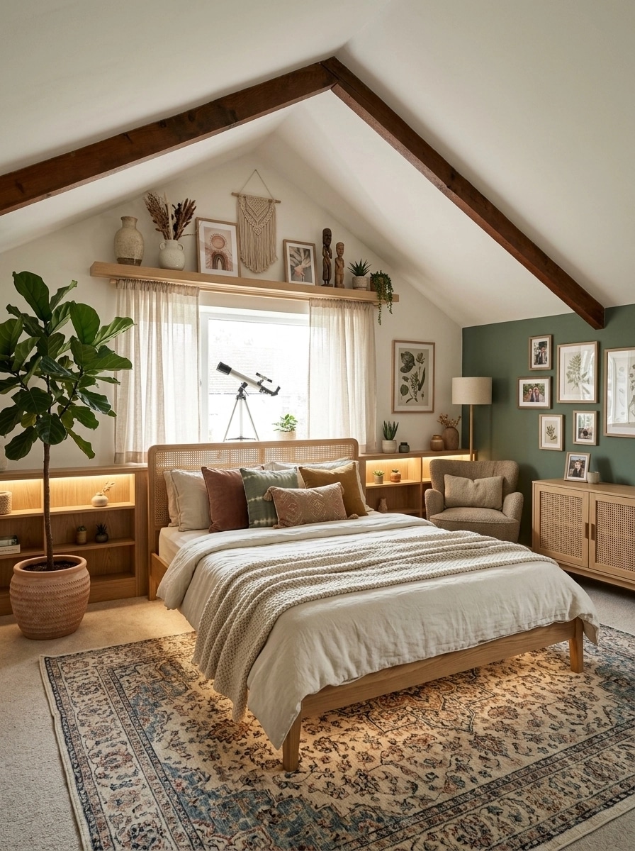 Bohemian Bedroom design — interior photo by GenRoom AI