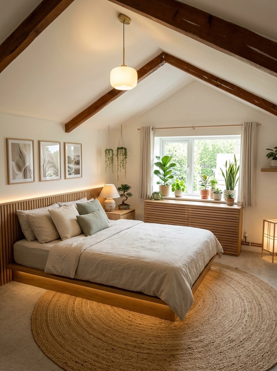 Japandi Bedroom design — interior photo by GenRoom AI