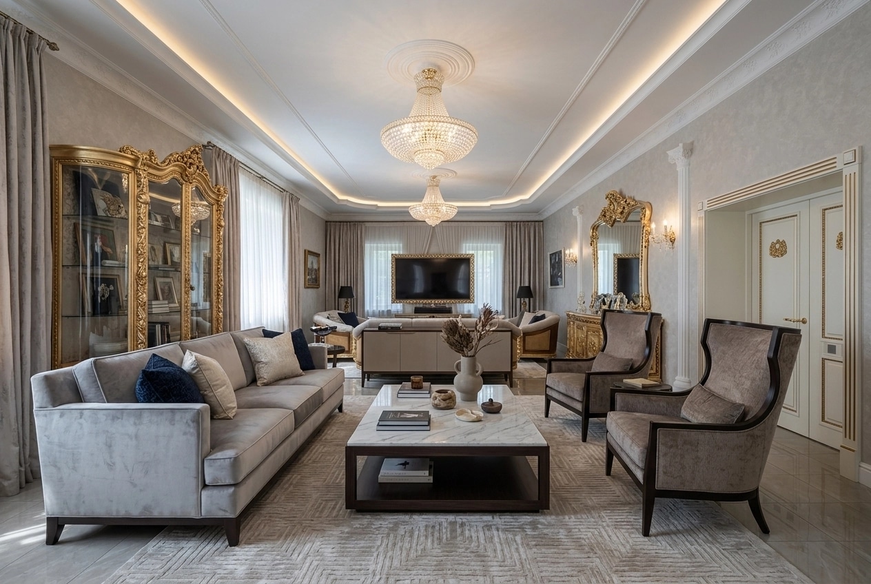 Interior design in Transitional style — Living Room by GenRoom AI