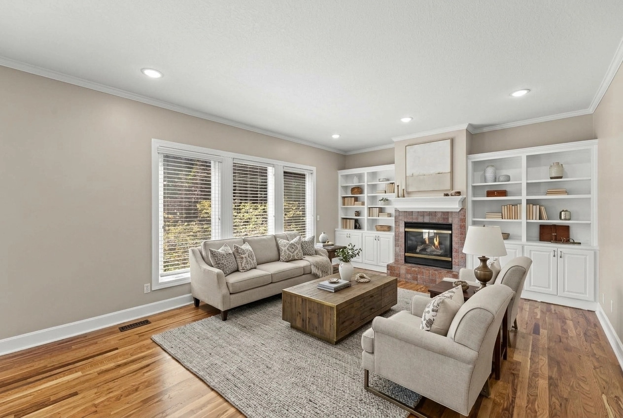 Interior design in Transitional style — Living Room by GenRoom AI