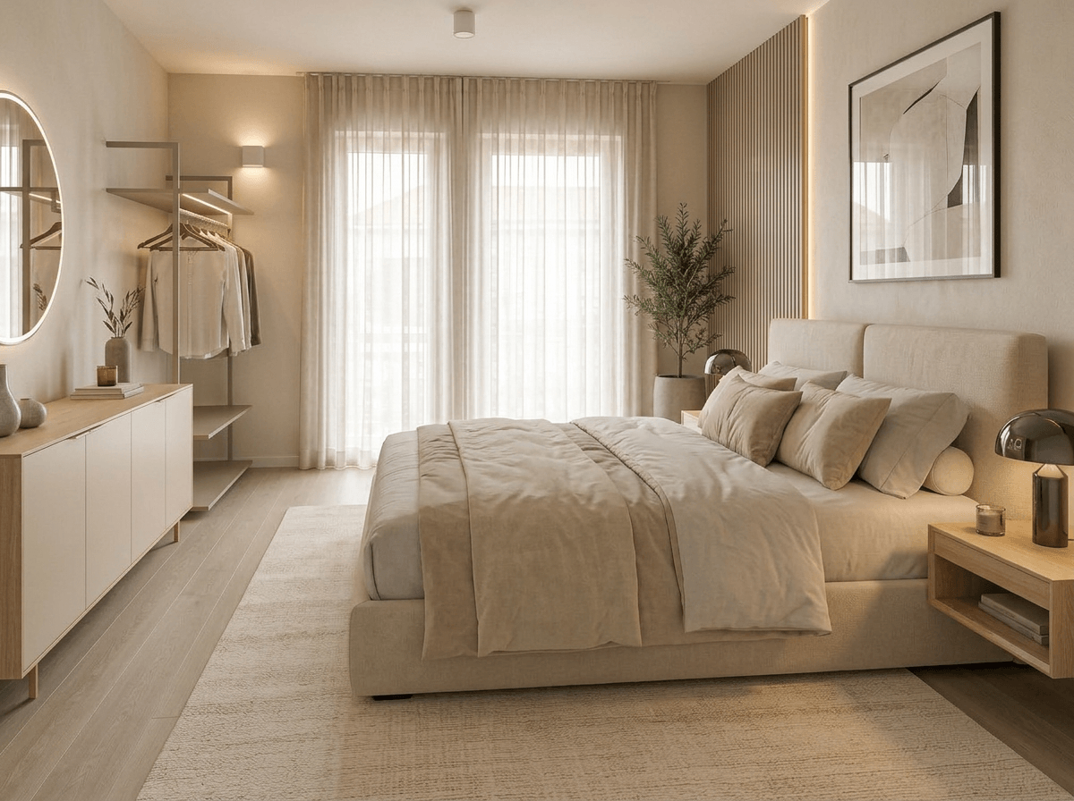 Interior design in Minimalism style — Bedroom by GenRoom AI